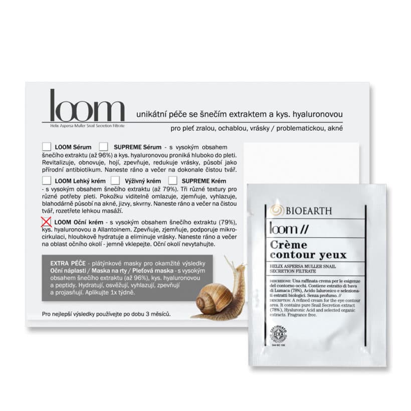 Vzorek LOOM: Oční krém se šnečím extraktem