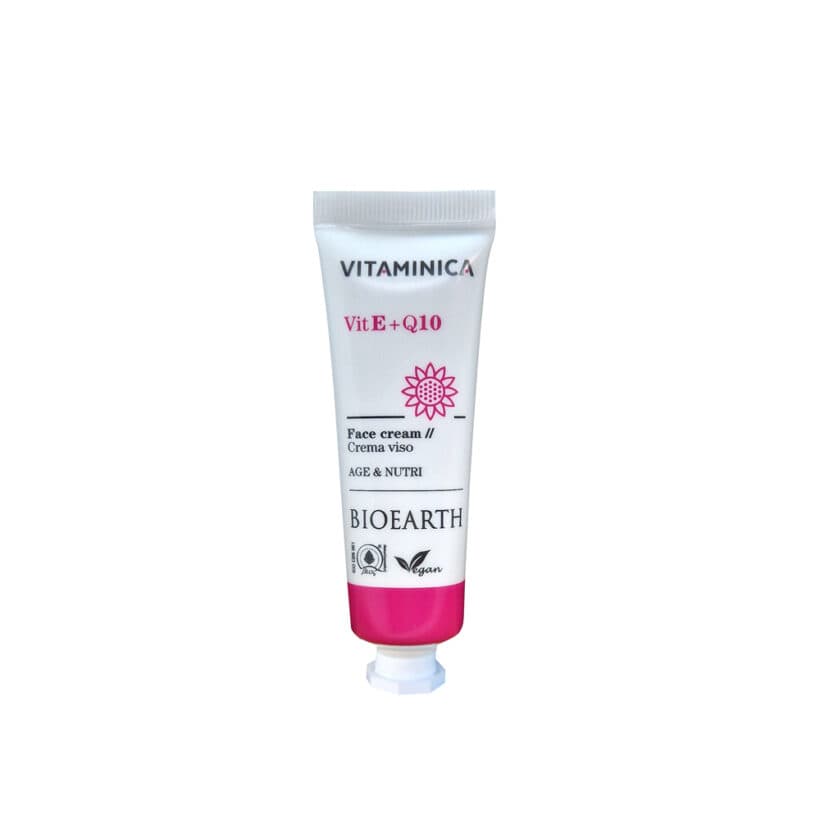 BIOEARTH Krém s vitamínem E + Q10: cestovní balení 30ml