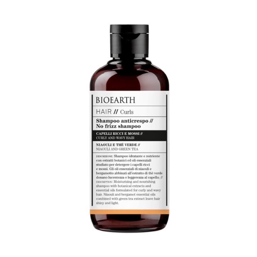 BIOEARTH No frizz shampoo Šampon proti krepatění pro kudrnaté a vlnité vlasy 250ml