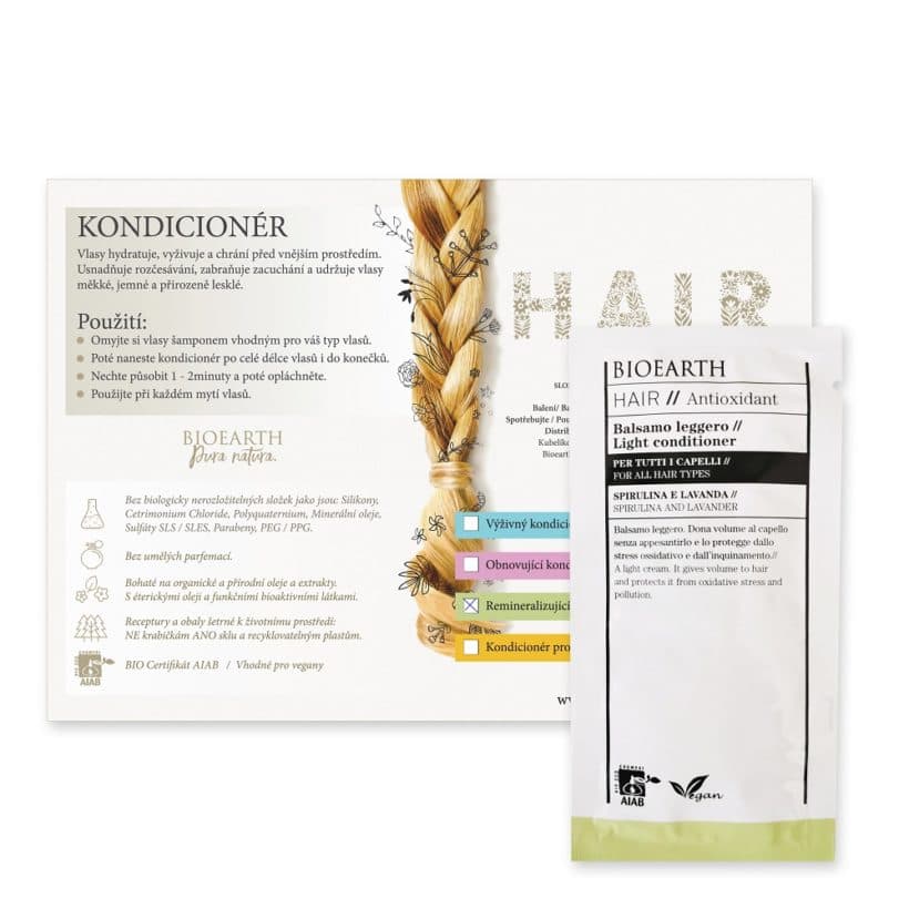BIOEARTH Vzorek: Remineralizující kondicionér, všechny typy 12ml