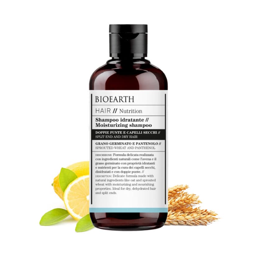 BIOEARTH Moisturizing shampoo Šampon pro suché vlasy a roztřepené konečky 250ml