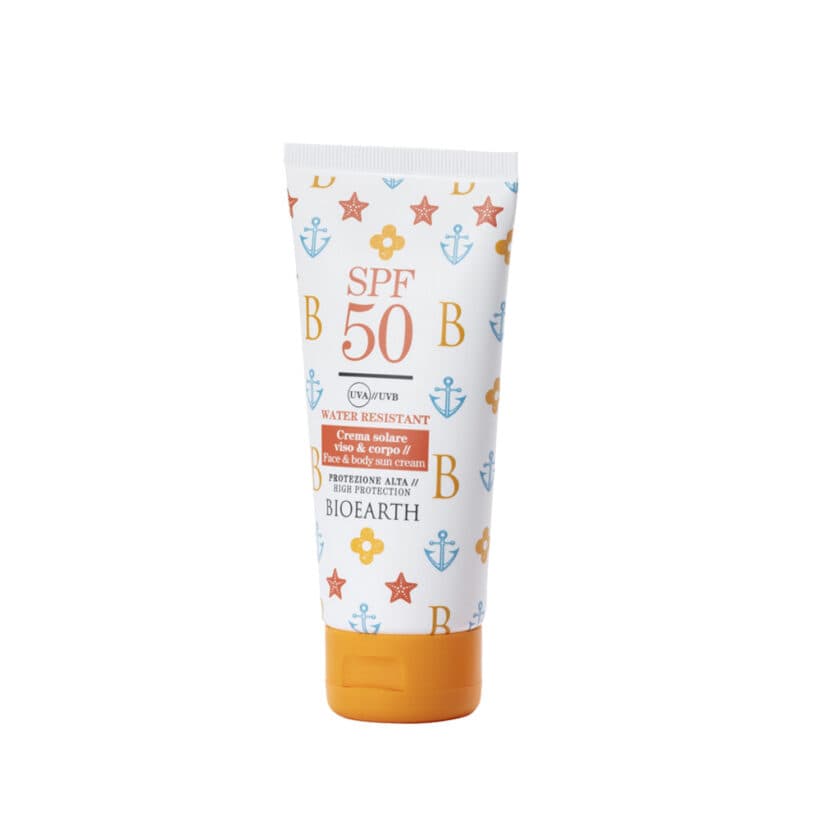 BIOEARTH Tvář a tělo voděodolný opalovací krém SPF 50 100ml