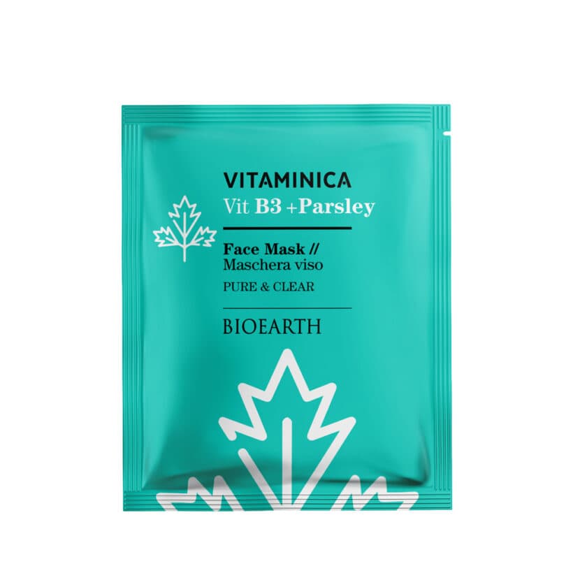 BIOEARTH Čistící maska s vitamínem B3 a petrželí 15ml